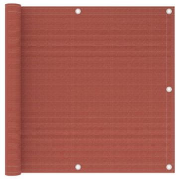 Vidaxl Balkonski zastor terakota 90 x 600 cm HDPE