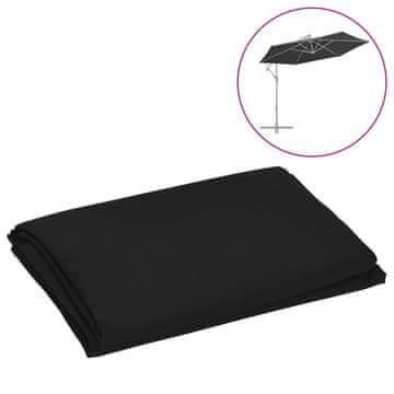 Vidaxl Zamjenska tkanina za konzolni suncobran 300 cm crna