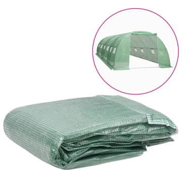 Vidaxl Zamjenski pokrov za plastenik (24 m²) 400 x 600 x 200 cm zeleni