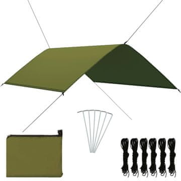 Vidaxl Kamperska cerada, 3x2 m, zelena