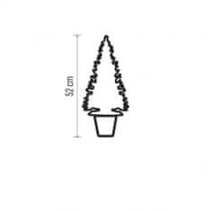 EMOS LED božićno drvce, 52 cm, 3 × AA, unutarnje, toplo bijelo, timer