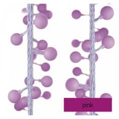 EMOS Cherry božićne lampice, 40 LED, 4 m, roze