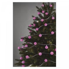 EMOS Cherry božićne lampice, 40 LED, 4 m, roze