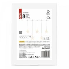 EMOS Acrylic Star lampice, 8 LED, bijele