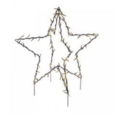 EMOS LED božićna zvijezda metalna, 56 cm, vanjska / unutarnja, topla bijela