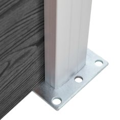 Vidaxl Panel za ogradu WPC 180 x 186 cm crni