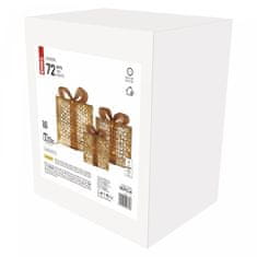 EMOS LED božićni pokloni, 3 veličine, unutarnji, topla bijela