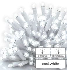 svjetlosni lanac, 50 LED dioda, 3 m, trepćući, hladno bijela