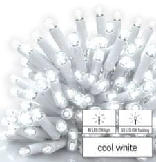EMOS svjetlosni lanac, 50 LED dioda, 3 m, trepćući, hladno bijela