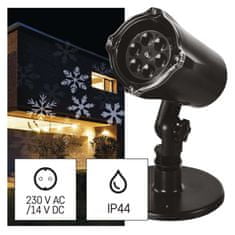 EMOS božićni projektor, LED, snježne pahulje, hladno bijela