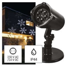 EMOS božićni projektor, LED, unutarnji i vanjski, snježne pahulje, hladno bijela
