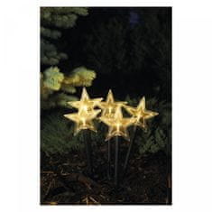 EMOS LED božićne zvijezde, 30 cm, vanjske/unutarnje, toplo bijele, timer