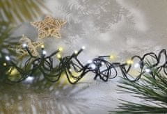 EMOS LED božićne lampice, 8 m, za unutarnju i vanjsku upotrebu, toplo/hladno bijelo svjetlo, mjerač vremena