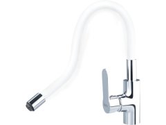 BALLETTO Mješalica za umivaonik na postolju s fleksibilnom rukom, 35 mm, bijela