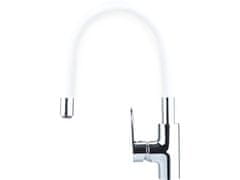 BALLETTO Mješalica za umivaonik na postolju s fleksibilnom rukom, 35 mm, bijela