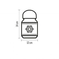 EMOS LED dekoracija svijeća (lanterna) sa pahuljama, metalna, bijela, 14 cm, 3x AAA, unutarnja, vintage
