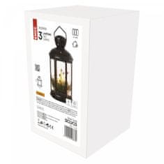 EMOS LED svjetlosna dekoracija, unutarnja, 35,5 cm, božićna svjetiljka sa svijećama, crna