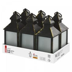EMOS LED dekoracija svijeća (lanterna), crna, 24 cm, 3x AAA, unutarnja, vintage