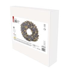 EMOS LED adventski vijenac, 40 cm, unutarnji, toplo bijela, timer