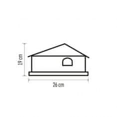 EMOS LED božićne jaslice, drvene, 19 cm, 3x AA, unutarnje, hladno bijela, timer