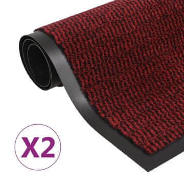 Vidaxl Otirači za vrata, 2 kom, Pravokutni, 40x60 cm, Crveni