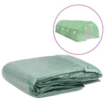 Vidaxl Zamjenski pokrov za plastenik (18 m²) 300 x 600 x 200 cm zeleni