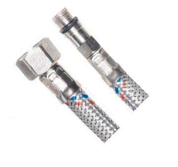 AQUALINE Fleksibilna nehrđajuća cijev M10x3/8", 40cm, kromirana