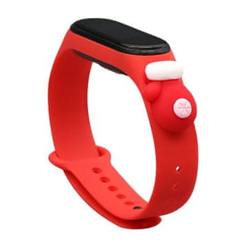HURTEL Hurtel božićna narukvica za Xiaomi Mi Band 5/6, crvena, rukavica