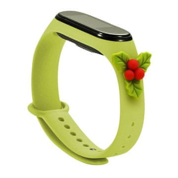 HURTEL Hurtel božićna narukvica za Xiaomi Mi Band 3/4, zelena, motiv holly