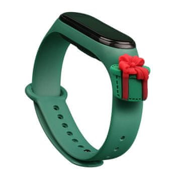 HURTEL Hurtel božićna narukvica za Xiaomi Mi Band 3/4, tamno zelena, poklon