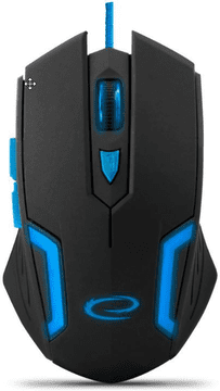 Esperanza Mouse Wire Gaming Esperanza Fighter Black-Blue, 2400dpi, 6 gumba