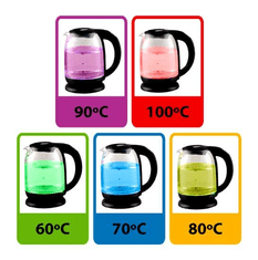 Esperanza Stakleni bojler LOIRE, 1.7L, crna boja, 60-70-80-90-100°C, 2200W