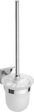 SAPHO Zidna WC Četka X-SQUARE, Mlijeko Staklo, Kromirana, 95x360x140 mm