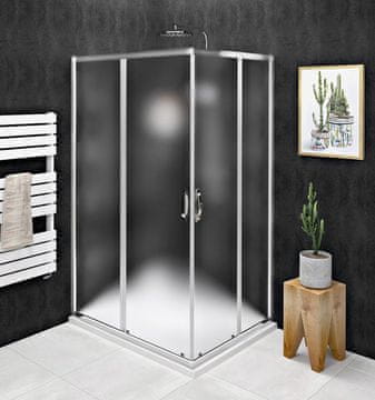 Gelco SIGMA SIMPLY pravokutna tuš kabina 1000x800 mm, L/P varijanta, kutni ulaz, staklo Brick