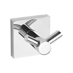 SAPHO SAPHO X-SQUARE Dvostruka Kupaonska Kuka, Kromirana Hranata Forma