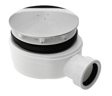 POLYSAN Izuzetno Nisak Vanički Sifon 90mm DN40, Krom Pregibna Pokrivalo, Lako Čišćenje