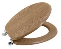 AQUALINE AQUALINE Drveno WC sjedalo, univerzalnog oblika, HDF/dub
