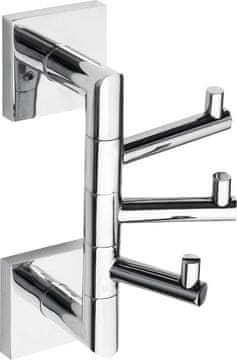 SAPHO Otočna Trostruka Kuka X-SQUARE, Kromirana