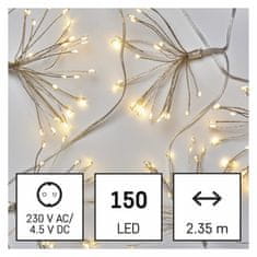 EMOS LED svjetlosni lanac, svjetleće cvijeće, nano, 2,35 m, unutarnji, toplo bijeli, timer