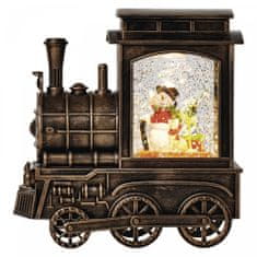EMOS LED božićna lokomotiva, 3x AA, unutarnja, toplo bijela, mjerač vremena