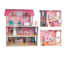 Lean-toys Drvena kućica za lutke Milena 75cm