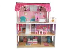 Lean-toys Drvena kućica za lutke Milena 75cm