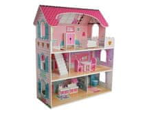 Lean-toys Drvena kućica za lutke Milena 75cm