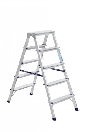 ALUMET dvostrane aluminijske ljestve, 2 × 5, 114 × 49 cm