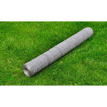 Vidaxl Pocinčana čelična mrežasta ograda 25x1 m srebrne boje