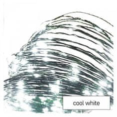 EMOS LED božićni nano lanac, 4 m, vanjski i unutarnji, hladno bijeli, timer, zeleni