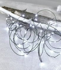 EMOS LED božićni nano lanac, 7,5 m, vanjski i unutarnji, hladno bijeli, timer, zeleni