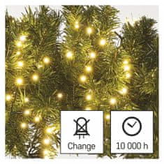 EMOS LED božićni lanac - jež, vanjski, 12m, toplo bijelo, timer