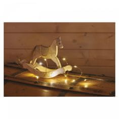 EMOS LED božićni nano lanac, 0,9 m, 2x AA, unutarnji, toplo bijeli, timer, bakar