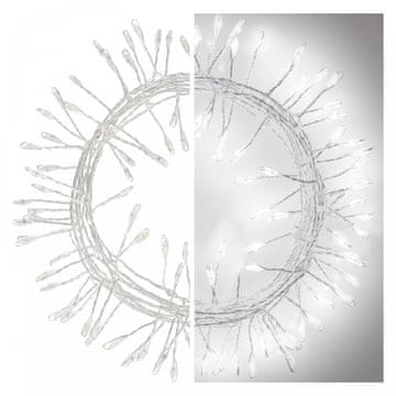 EMOS LED božićni nano lanac, jež, 2,4 m, 3x AA, unutarnji, hladno bijeli, timer